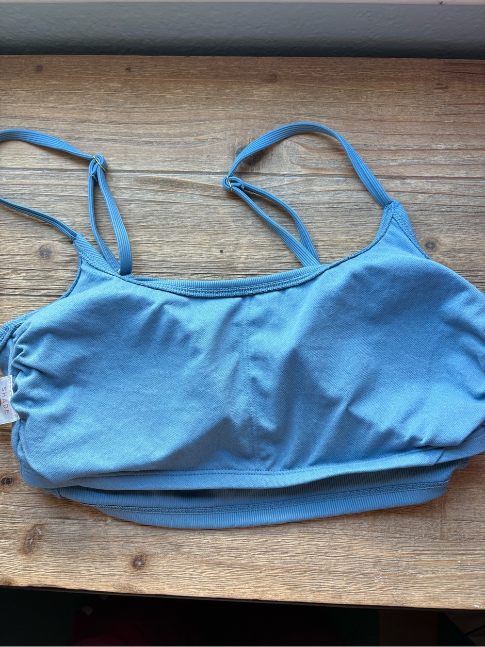 Shade & Shore Blue Ribbed Bikini Top - Picture 5 of 5